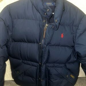 Polo by Ralph Lauren Men's Dark Blue Puffer Jacket